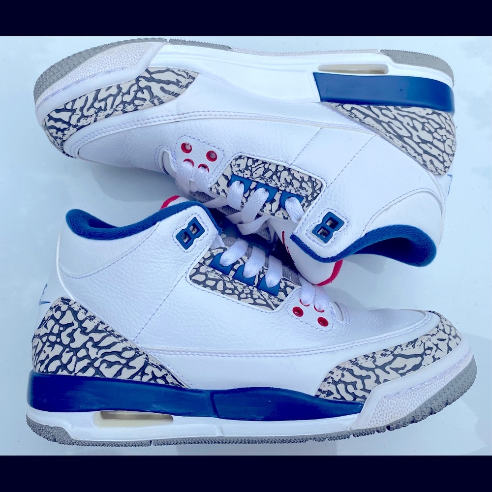 Nike Air Jordan 3 True Blue Size 7.5 III White OG